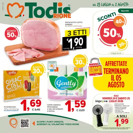 Volantino Todis | Sconti 30%40%50% | 2026-07-23T00:00:00.000Z - 2026-08-05T00:00:00.000Z
