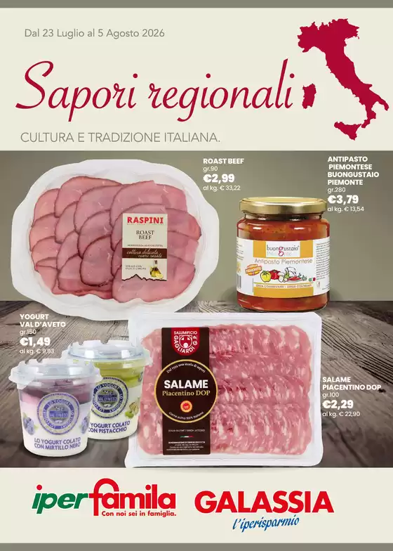 Volantino Iperfamila | SAPORI REGIONALI  | 2026-07-23T00:00:00.000Z - 2026-08-05T00:00:00.000Z