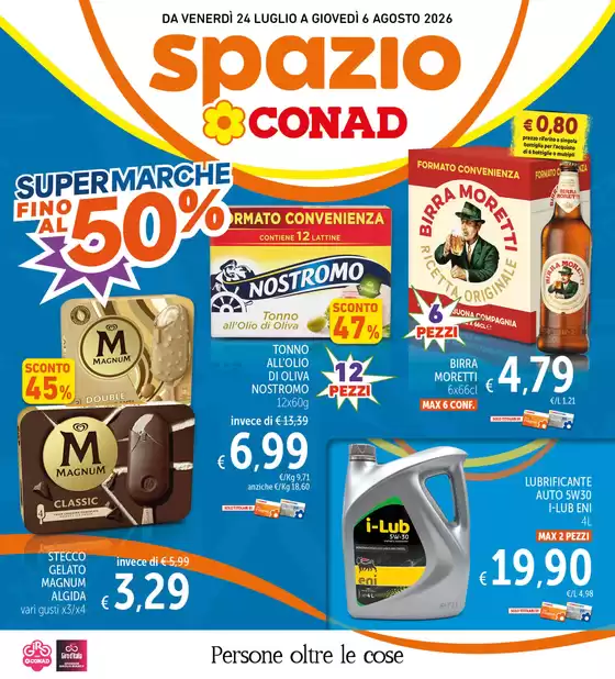 Volantino Spazio Conad a Corbara | Super Marche fino al 50% | 2026-07-24T00:00:00.000Z - 2026-08-06T00:00:00.000Z