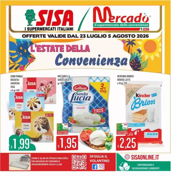Volantino Mercadò a San Pietro di Feletto | L'estate della convenienza | 2026-07-23T00:00:00.000Z - 2026-08-05T00:00:00.000Z