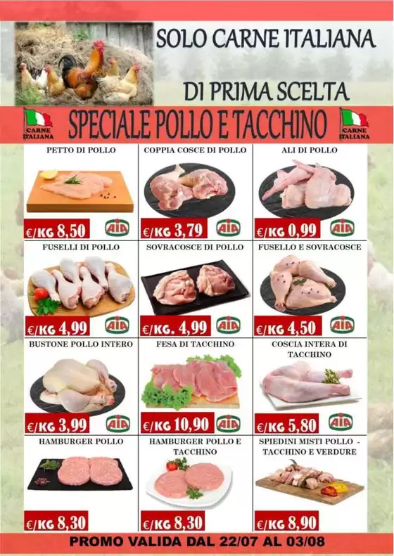 Volantino Supermercato Azzurro a San Pietro di Feletto | Speciale pollo e tacchino | 2026-07-22T00:00:00.000Z - 2026-08-03T00:00:00.000Z