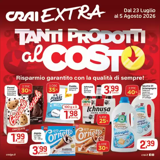 Volantino Crai | TANTI PRODOTTI AL COSTO | 2026-07-23T00:00:00.000Z - 2026-08-05T00:00:00.000Z