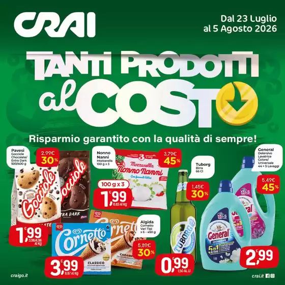 Volantino Crai | AL COSTO | 2026-07-23T00:00:00.000Z - 2026-08-05T00:00:00.000Z