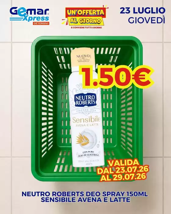 Volantino Gemar Detersivi a Castellarano | Un'offerta al giorno | 2026-07-23T00:00:00.000Z - 2026-07-29T00:00:00.000Z