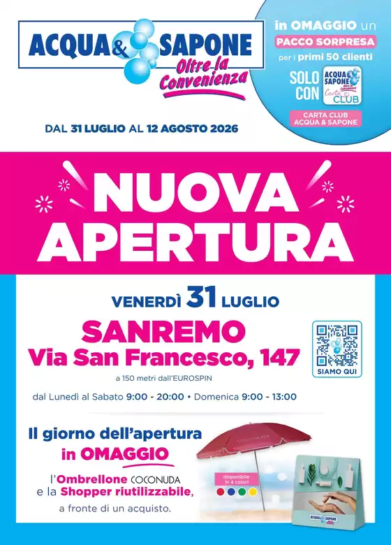 Volantino Acqua & Sapone a Castellarano | Nuova apertura | 2026-07-31T00:00:00.000Z - 2026-08-12T00:00:00.000Z