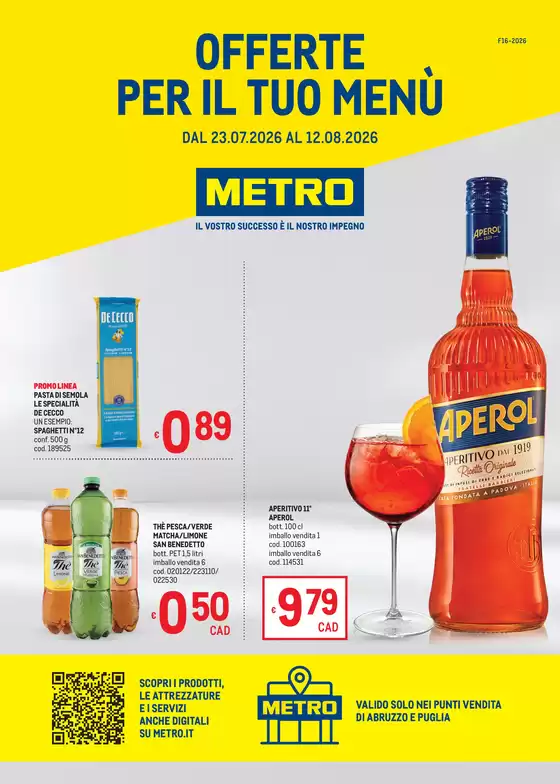 Volantino Metro | Offerte per il tuo menù - AREA 5 | 2026-07-23T00:00:00.000Z - 2026-08-12T00:00:00.000Z