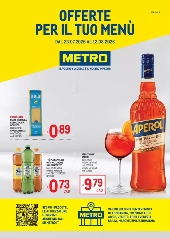 Volantino Metro | Offerte per il tuo menù - AREA 1 | 2026-07-23T00:00:00.000Z - 2026-08-12T00:00:00.000Z