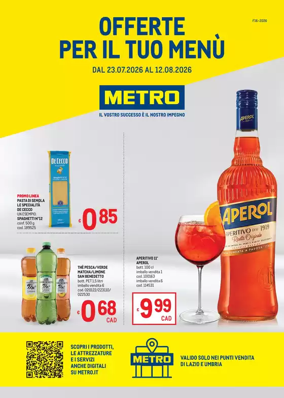 Volantino Metro | Offerte per il tuo menù - AREA 3 | 2026-07-23T00:00:00.000Z - 2026-08-12T00:00:00.000Z