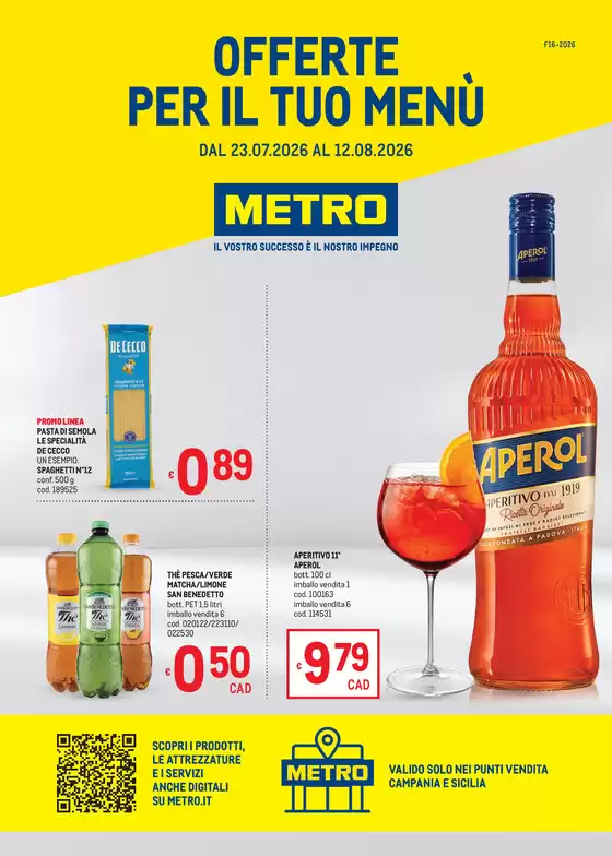 Volantino Metro | Offerte per il tuo menù - AREA 6 | 2026-07-23T00:00:00.000Z - 2026-08-26T00:00:00.000Z