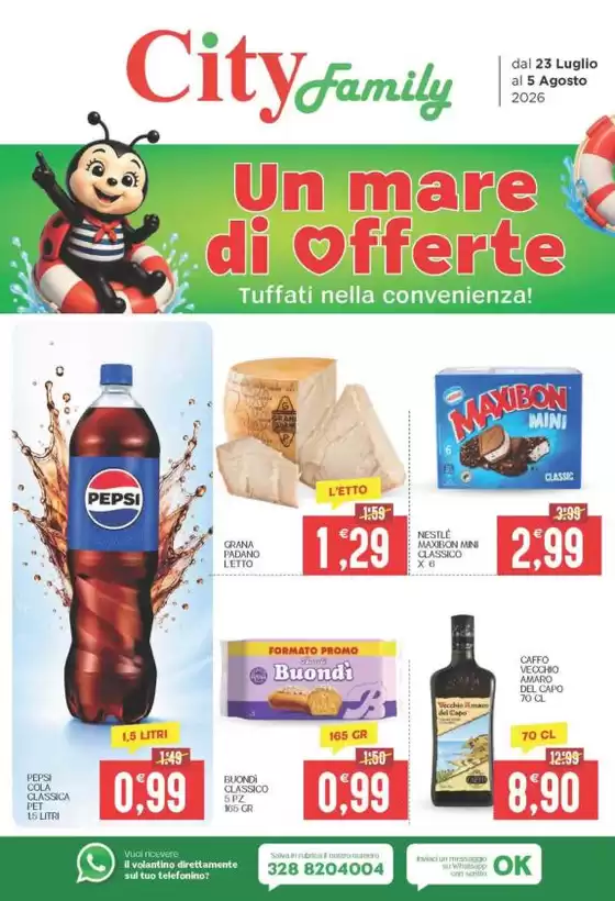 Volantino City Family | Un mare di offerte | 2026-07-23T00:00:00.000Z - 2026-08-05T00:00:00.000Z
