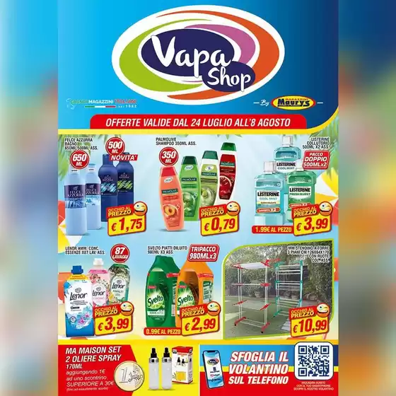 Volantino Vapashop | Offerte valide dal 24 luglio all'8 agosto | 2026-07-24T00:00:00.000Z - 2026-08-08T00:00:00.000Z
