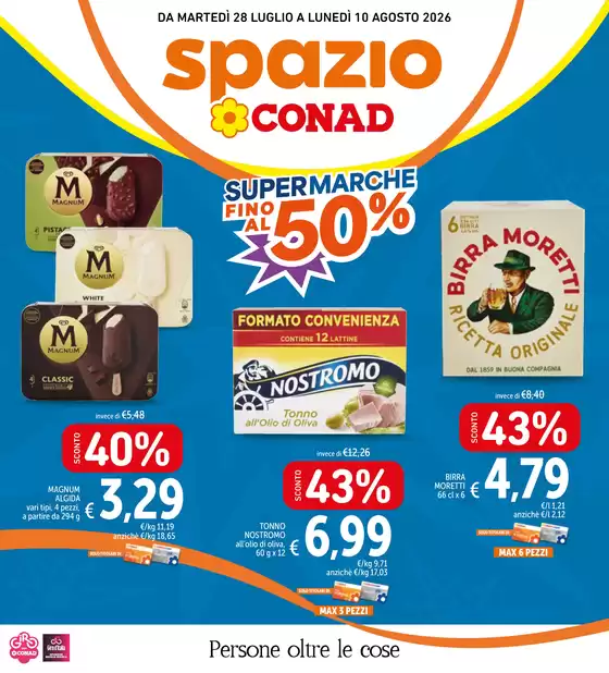 Volantino Spazio Conad | Super Marche fino al 50% | 2026-07-28T00:00:00.000Z - 2026-08-10T00:00:00.000Z