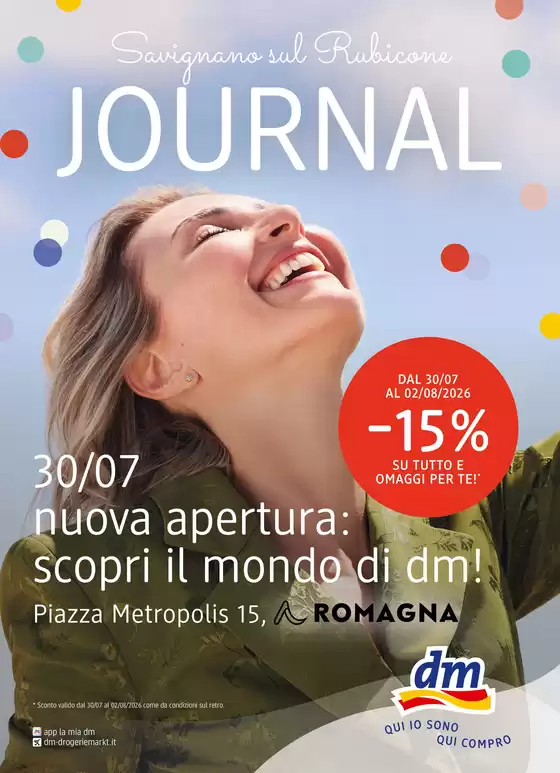 Volantino dm | Nuova Apertura: scopri il mondo di dm! | 2026-07-30T00:00:00.000Z - 2026-08-02T00:00:00.000Z