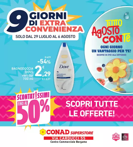 Volantino Conad Superstore a Ogliastro Cilento | 9 giorni di extra convenienza | 2026-07-29T00:00:00.000Z - 2026-08-06T00:00:00.000Z