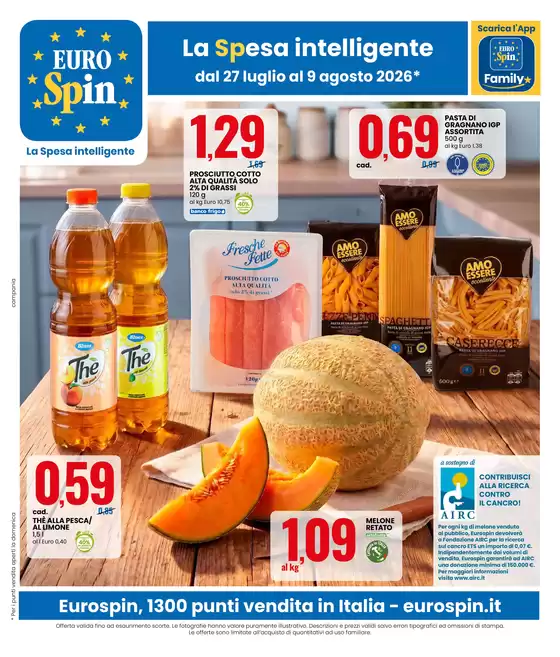 Volantino Eurospin a Forchia | SPECIALE GRIGLIATA E GELATI | 2026-07-27T00:00:00.000Z - 2026-08-09T00:00:00.000Z