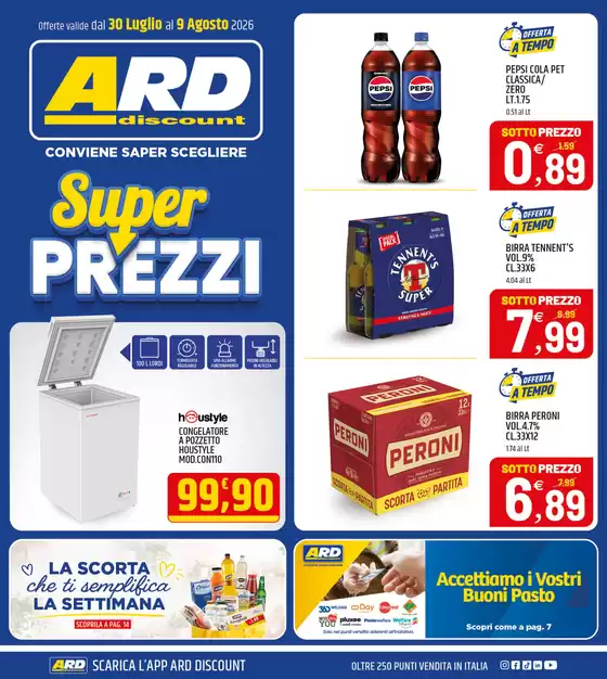 Volantino ARD Discount | Super prezzi | 2026-07-30T00:00:00.000Z - 2026-08-09T00:00:00.000Z