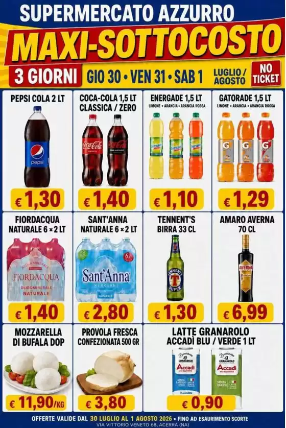 Volantino Supermercato Azzurro | Maxi-Sottocosto | 2026-07-30T00:00:00.000Z - 2026-08-01T00:00:00.000Z