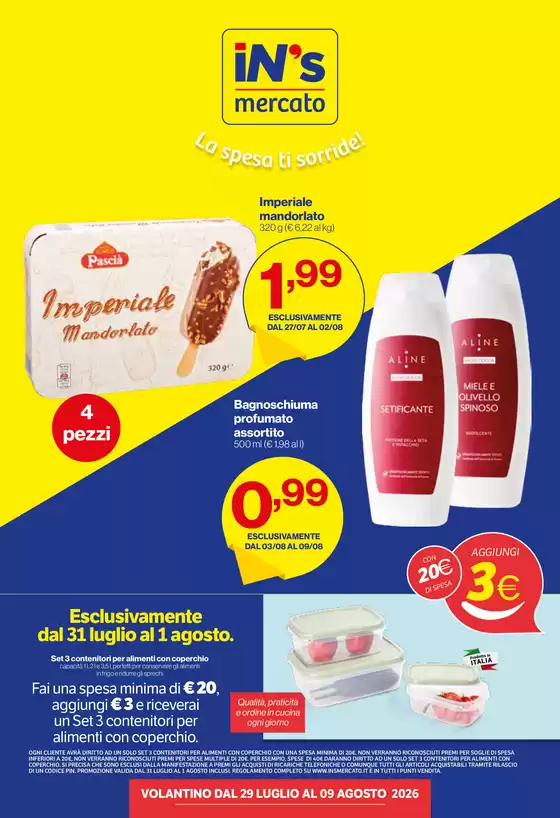 Volantino IN'S | La spesa ti sorride! | 2026-07-29T00:00:00.000Z - 2026-08-09T00:00:00.000Z