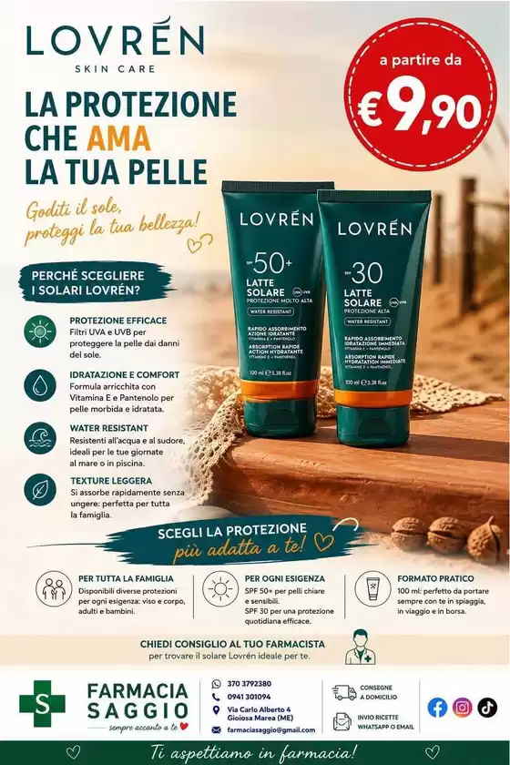 Volantino Farmacia Saggio | La protezione che ama la tua pelle | 2026-07-27T00:00:00.000Z - 2026-07-31T00:00:00.000Z