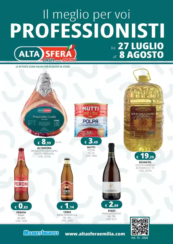 Volantino Altasfera | Il meglio per voi professionisti | 2026-07-27T00:00:00.000Z - 2026-08-08T00:00:00.000Z
