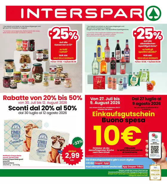 Volantino Interspar | Sconti dal 20% al 50% | 2026-07-27T00:00:00.000Z - 2026-08-12T00:00:00.000Z