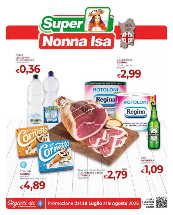 Volantino Nonna Isa | Promozione dal 28 Luglio al 9 Agosto 2026 | 2026-07-28T00:00:00.000Z - 2026-08-09T00:00:00.000Z