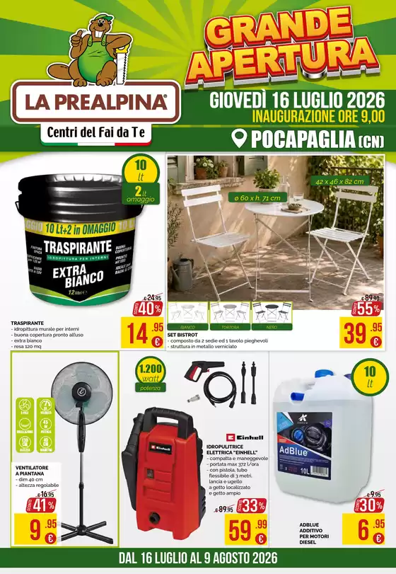 Volantino La Prealpina | Grande apertura | 2026-07-27T00:00:00.000Z - 2026-08-09T00:00:00.000Z