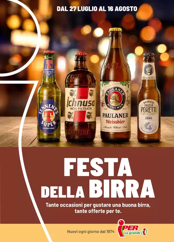 Volantino Iper La grande i | Festa della birra | 2026-07-27T00:00:00.000Z - 2026-08-16T00:00:00.000Z