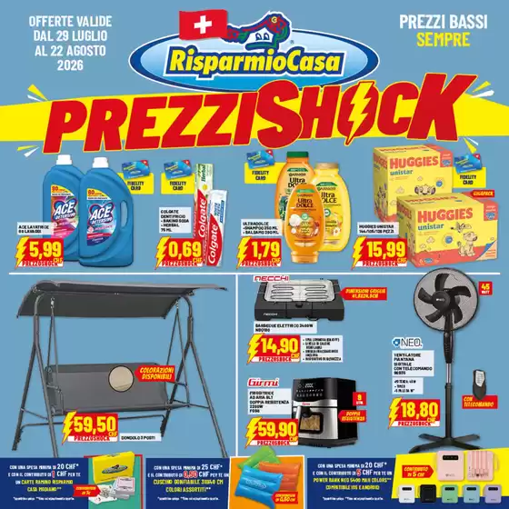 Volantino Risparmio Casa a Montano Lucino | Prezzi shock | 2026-07-29T00:00:00.000Z - 2026-08-22T00:00:00.000Z