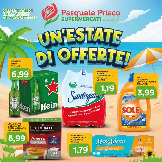 Volantino Supermercati Prisco | Un'estate di offerte! | 2026-07-27T00:00:00.000Z - 2026-08-09T00:00:00.000Z