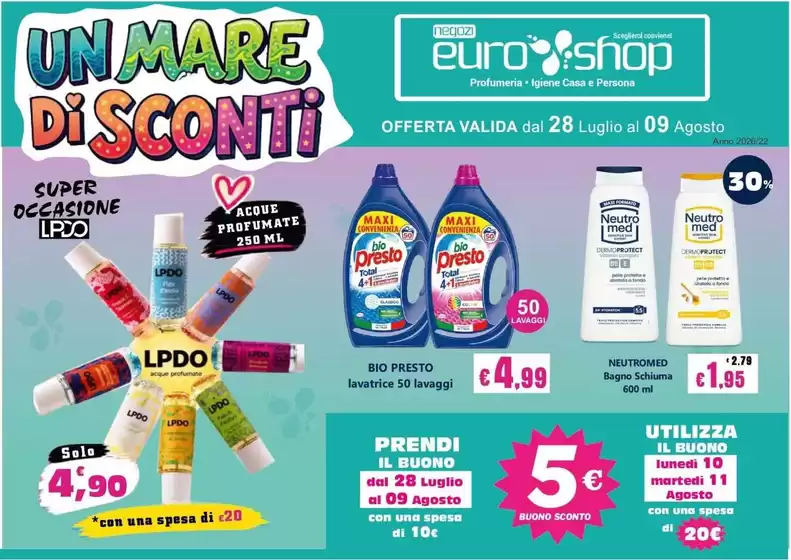 Volantino  | Un mare di sconti  | 2026-07-28T00:00:00.000Z - 2026-08-09T00:00:00.000Z