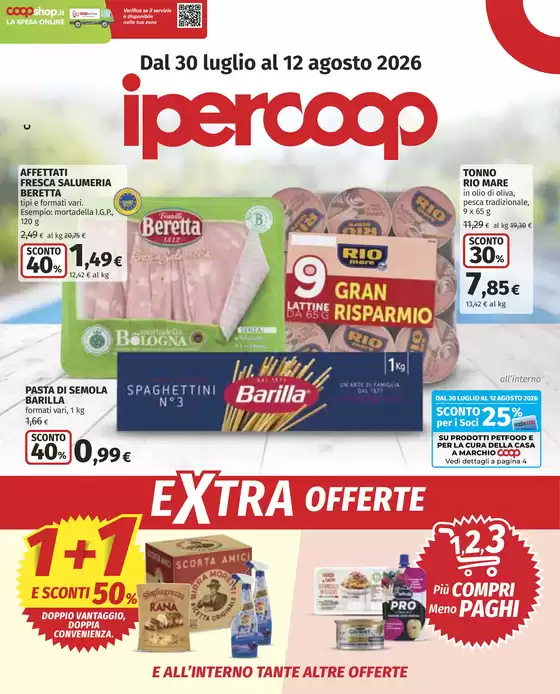 Volantino Ipercoop a Romano Banco | Extra offerte | 2026-07-30T00:00:00.000Z - 2026-08-12T00:00:00.000Z