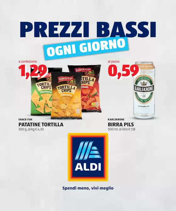 Volantino Aldi a Longare | Prezzi bassi ogni giorno | 2026-08-10T00:00:00.000Z - 2026-08-16T00:00:00.000Z
