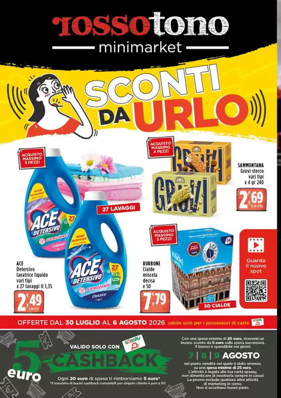 Volantino Rossotono Minimarket a Palestrina | Sconti da urlo | 2026-07-30T00:00:00.000Z - 2026-08-06T00:00:00.000Z