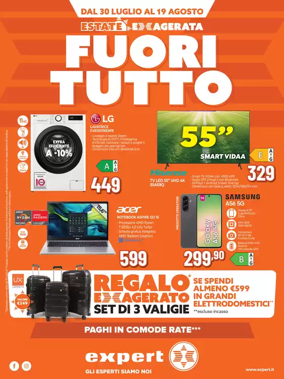 Volantino Expert a Campogalliano | FUORITUTTO da Expert! | 2026-07-30T00:00:00.000Z - 2026-08-19T00:00:00.000Z