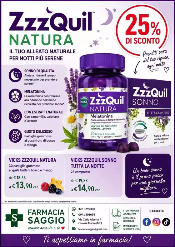 Volantino Farmacia Saggio | 25% di sconto | 2026-07-29T00:00:00.000Z - 2026-08-09T00:00:00.000Z