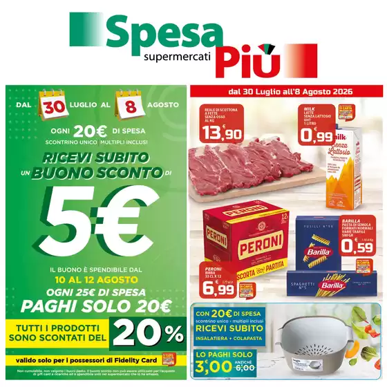 Volantino SpesaPiù Supermercati | dal 30 Luglio all'8 Agosto 2026 | 2026-07-30T00:00:00.000Z - 2026-08-08T00:00:00.000Z