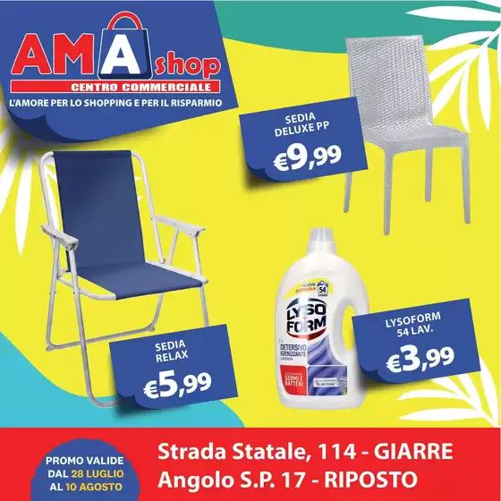 Volantino Amashop a Empoli | Offerte Amashop | 2026-07-28T00:00:00.000Z - 2026-08-10T00:00:00.000Z