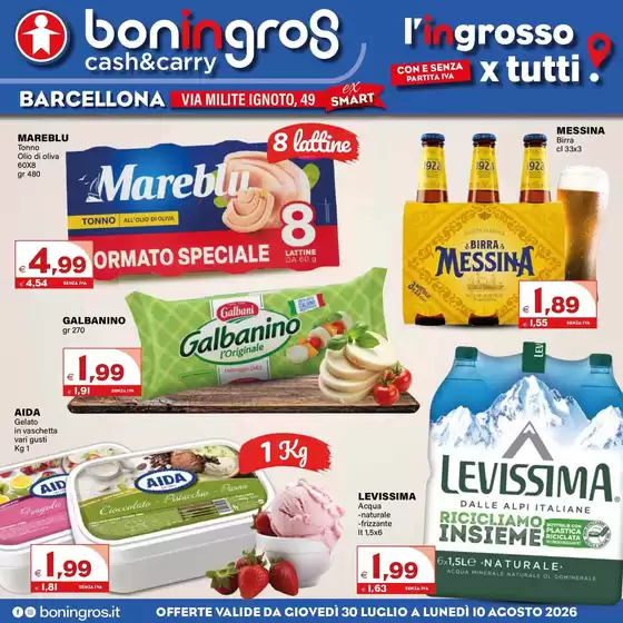 Volantino Boningros Cash and Carry | Offerte valide da giovedi 30 luglio a lunedi 10 agosto 2026 | 2026-07-30T00:00:00.000Z - 2026-08-10T00:00:00.000Z
