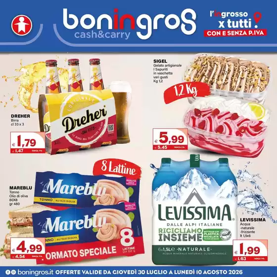 Volantino Boningros Cash and Carry | Grande offerta per cacciatori di affari | 2026-07-30T00:00:00.000Z - 2026-08-10T00:00:00.000Z