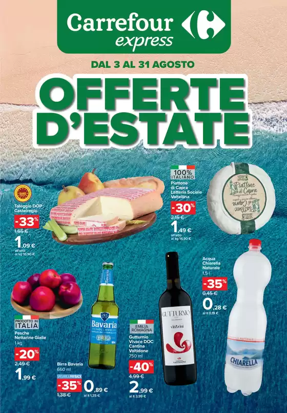 Volantino Carrefour Express a Brugherio | Offerte d'estate | 2026-08-03T00:00:00.000Z - 2026-08-31T00:00:00.000Z