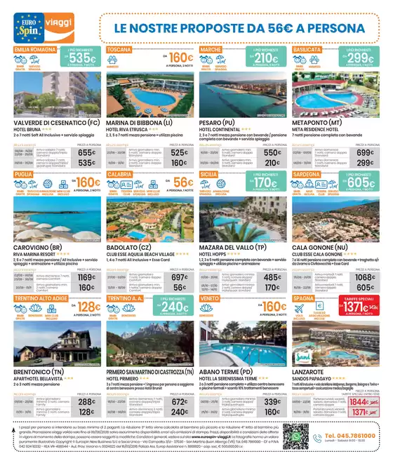 Volantino Eurospin Viaggi a Settimo Torinese | LE NOSTRE PROPOSTE DA 56€ A PERSONA | 2026-07-29T00:00:00.000Z - 2026-08-08T00:00:00.000Z