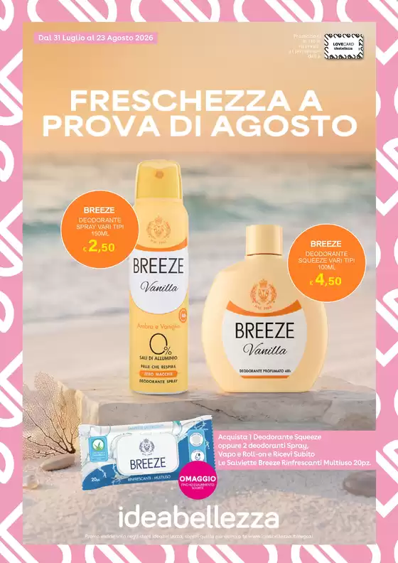 Volantino Idea bellezza a Quaranti | Freschezza a prova di agosto | 2026-07-31T00:00:00.000Z - 2026-08-23T00:00:00.000Z