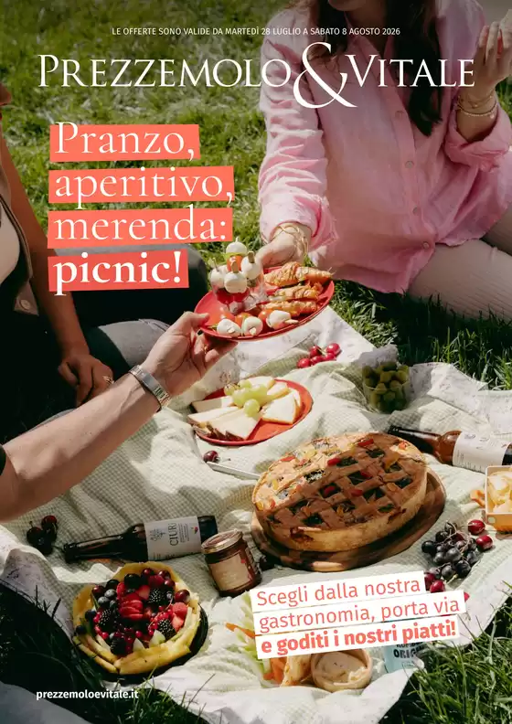 Volantino Prezzemolo & Vitale | Pranzo, aperitivo, merenda: picnic! | 2026-07-29T00:00:00.000Z - 2026-08-08T00:00:00.000Z