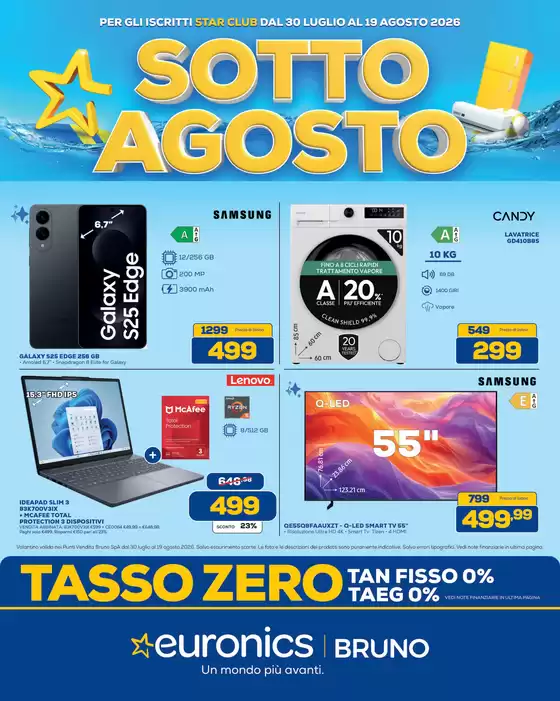 Volantino Euronics | SOTTO AGOSTO | 2026-07-30T00:00:00.000Z - 2026-08-19T00:00:00.000Z
