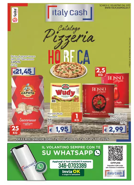 Volantino Italy Cash Puglia a Caltanissetta | Catalogo pizzeria | 2026-07-29T00:00:00.000Z - 2026-08-25T00:00:00.000Z