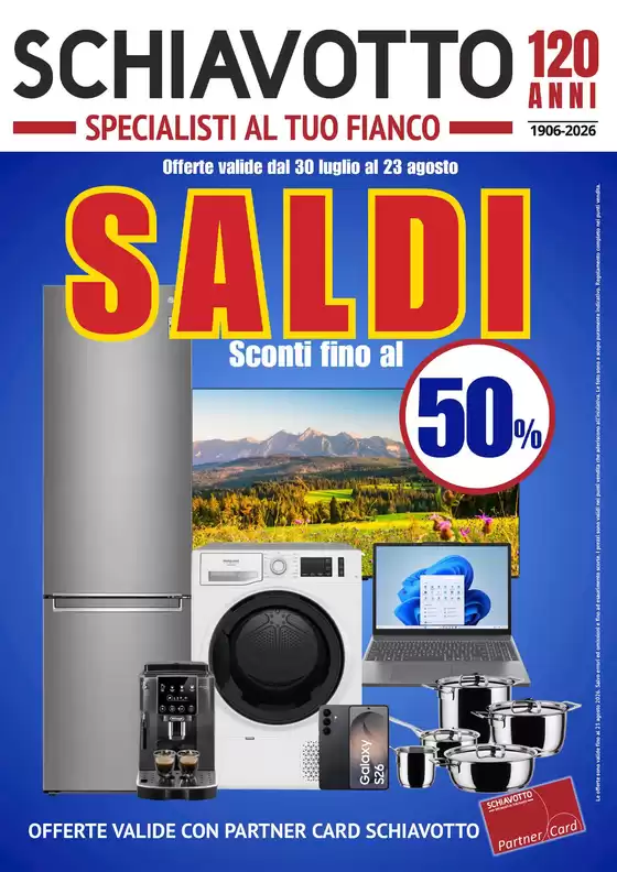 Volantino Schiavotto a Firenze | Sconti fino al 50% | 2026-07-30T00:00:00.000Z - 2026-08-23T00:00:00.000Z