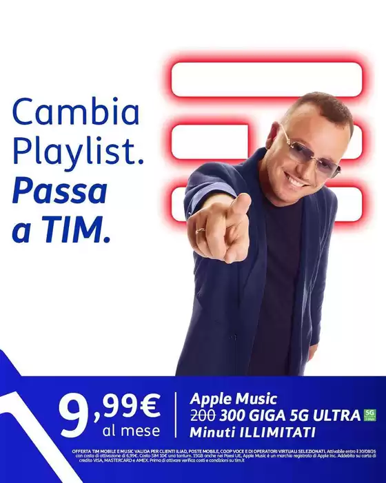 Volantino TIM | Offerte Tim | 2026-07-30T00:00:00.000Z - 2026-08-30T00:00:00.000Z