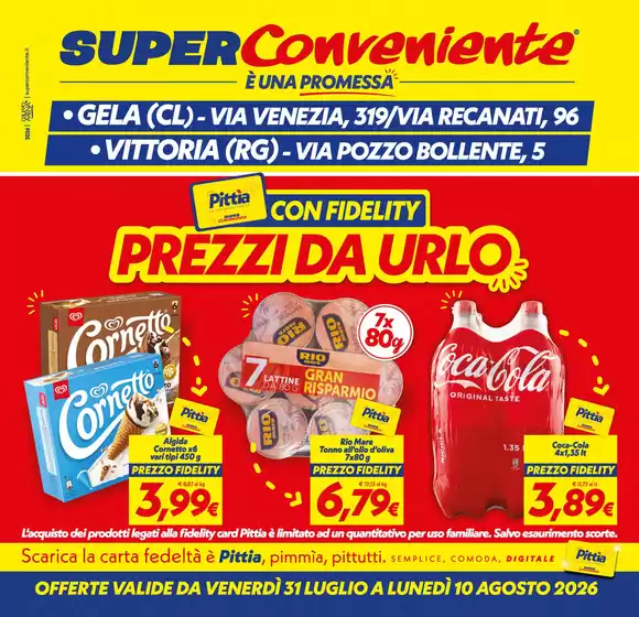 Volantino SuperConveniente | Prezzi da urlo | 2026-07-31T00:00:00.000Z - 2026-08-10T00:00:00.000Z