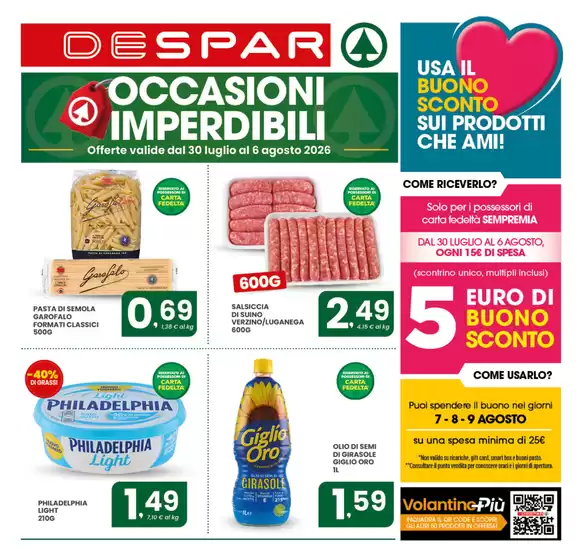 Volantino Despar | Occasioni imperdibili | 2026-07-30T00:00:00.000Z - 2026-08-06T00:00:00.000Z